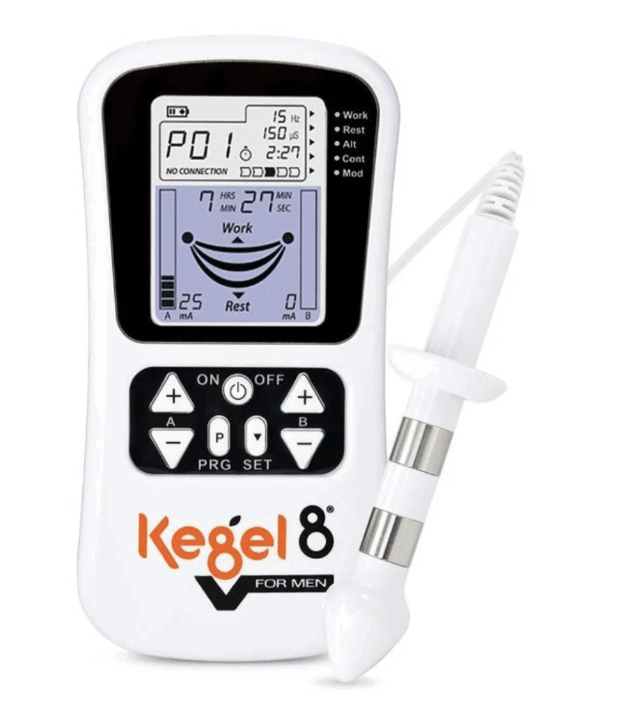 electrical stimulation exercise gadget for men using a Kegel 8 V for Men